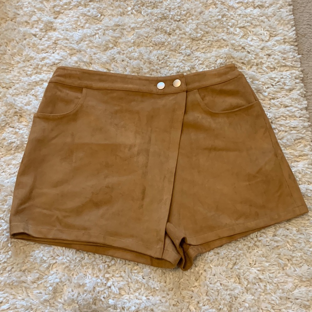 Light brown suede shorts!